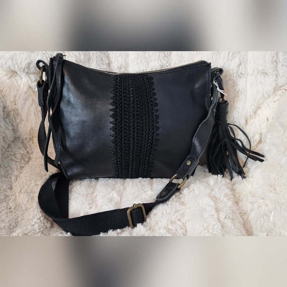 The Sak Black Crossbody Bag with Tassel - Picture 1 of 6